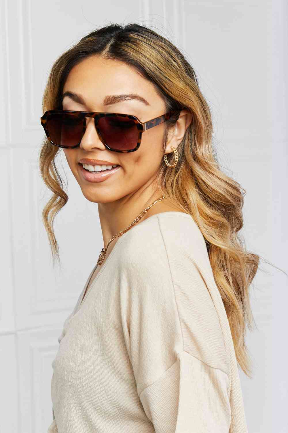 TEEK - Ochre Tortoiseshell Square Sunglasses EYEGLASSES TEEK Trend   