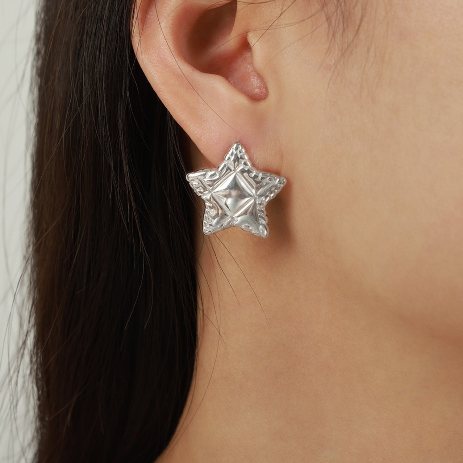 TEEK - Titanium Steel Star Stud Earrings JEWELRY TEEK Trend Silver  