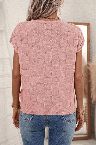 TEEK - Plaid Pocketed Dusty Pink Sweater SWEATER TEEK Trend   