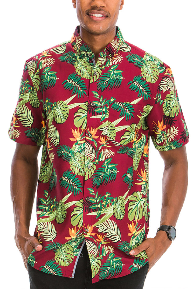 TEEK - DP Hawaiian Short Sleeve Shirt | Red Yellow Green TOPS theteekdotcom   