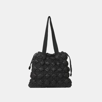 TEEK - Drawstring Quilted Shoulder Bag BAG TEEK Trend Black  