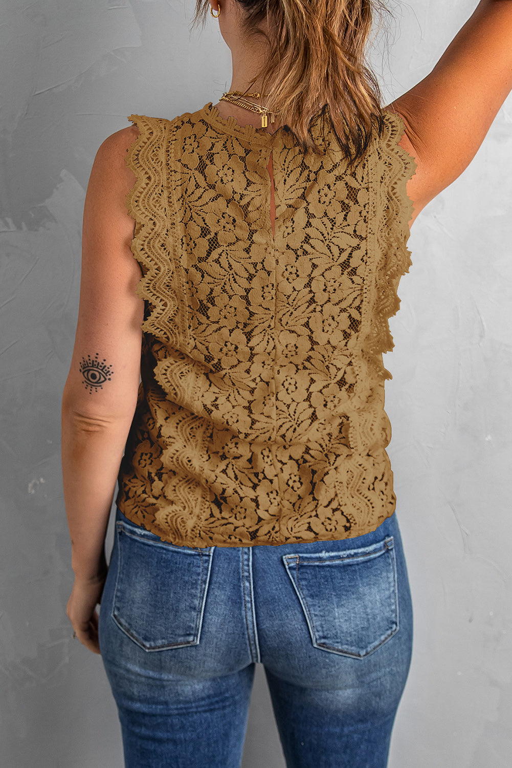 TEEK - Lace V-Neck Tank TOPS TEEK Trend   