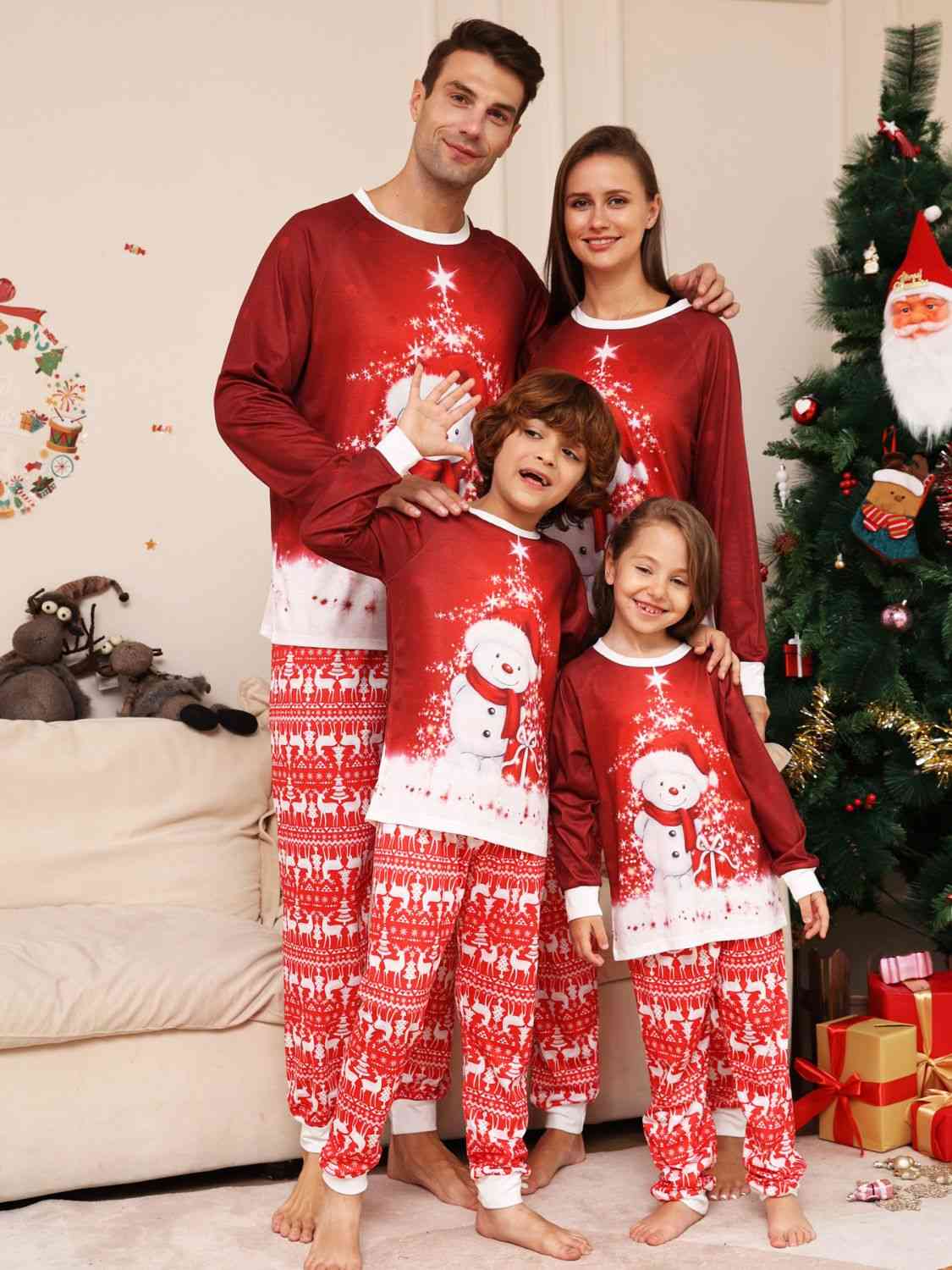 TEEK - Full Size Snowman Top and Pants Set SLEEPWEAR TEEK Trend   