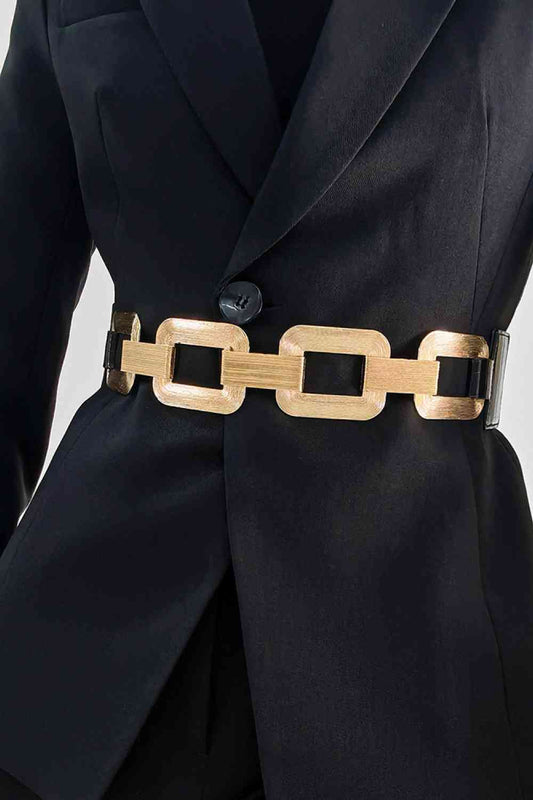 TEEK - Fashion Black and Gold Elastic Belt BELT TEEK Trend   