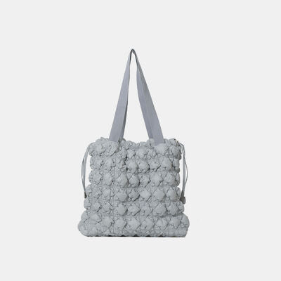 TEEK - Drawstring Quilted Shoulder Bag BAG TEEK Trend Heather Gray  