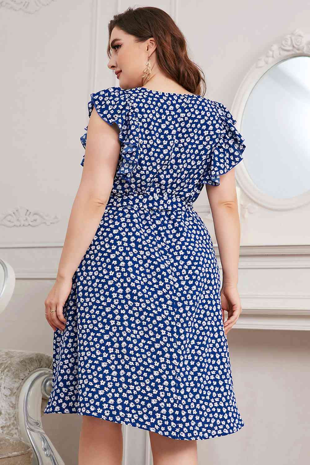 TEEK - Cobalt Blue Plus Size Tie Waist Dress DRESS TEEK Trend   