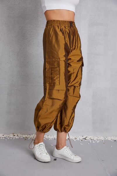 TEEK - Drawstring High Waist Cargo Pants PANTS TEEK Trend   