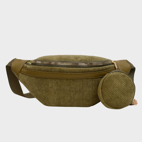 TEEK - Small Corduroy Sling Bag BAG TEEK Trend Army Green  