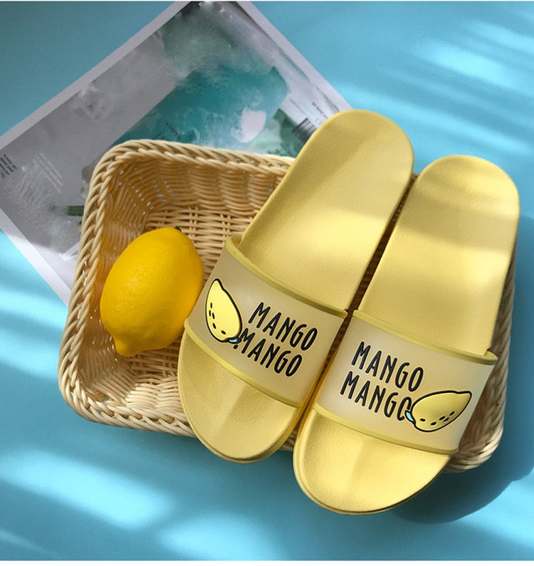 TEEK - Feet Fruit Slides SHOES theteekdotcom Yellow/Mango 6 