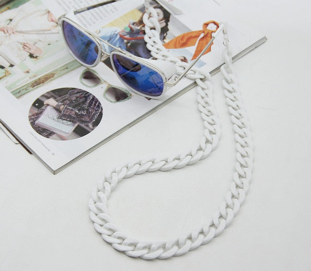 TEEK - Thick Link Glasses Neck Chain | Various Colors EYEWEAR theteekdotcom snow white  
