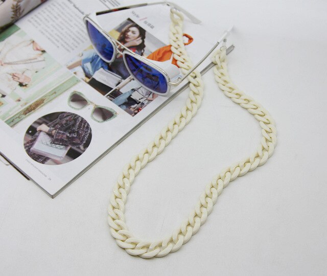 TEEK - Thick Link Glasses Neck Chain | Various Colors EYEWEAR theteekdotcom ivory white  