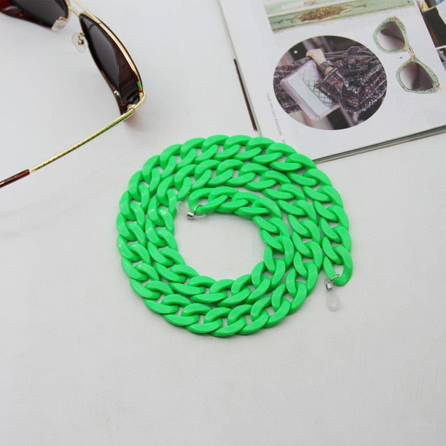 TEEK - Thick Link Glasses Neck Chain | Various Colors EYEWEAR theteekdotcom neon green  