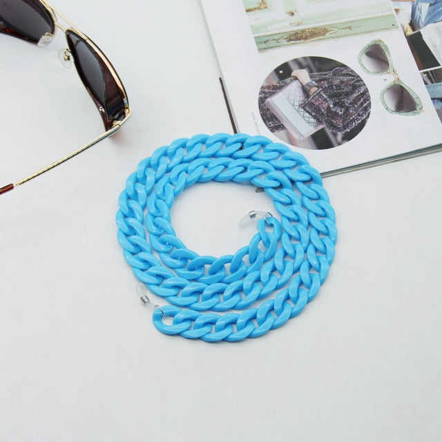 TEEK - Thick Link Glasses Neck Chain | Various Colors EYEWEAR theteekdotcom blue  