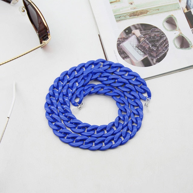 TEEK - Thick Link Glasses Neck Chain | Various Colors EYEWEAR theteekdotcom dark blue  