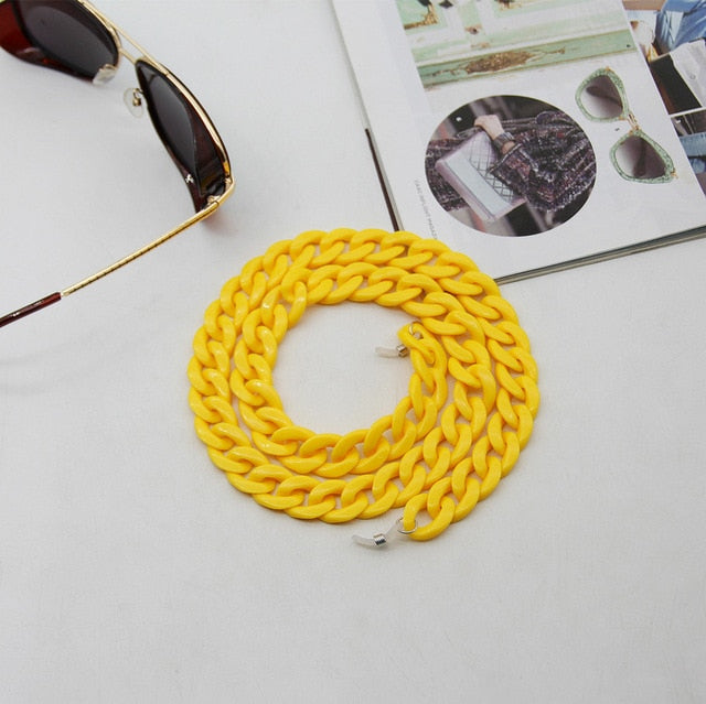 TEEK - Thick Link Glasses Neck Chain | Various Colors EYEWEAR theteekdotcom Yellow  