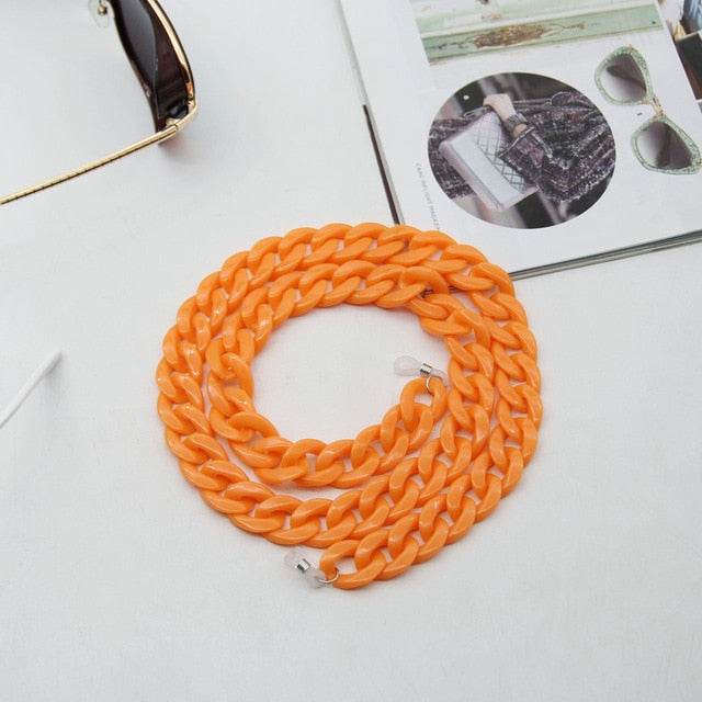 TEEK - Thick Link Glasses Neck Chain | Various Colors EYEWEAR theteekdotcom Orange  