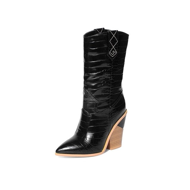 TEEK - Western Calf Boots | Variety SHOES theteekdotcom Black 10.5 