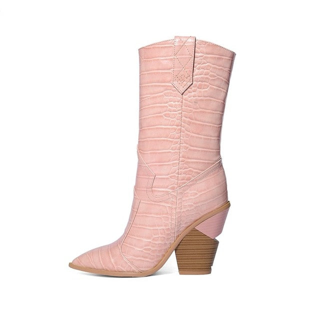 TEEK - Western Calf Boots | Variety SHOES theteekdotcom Pink 10.5 