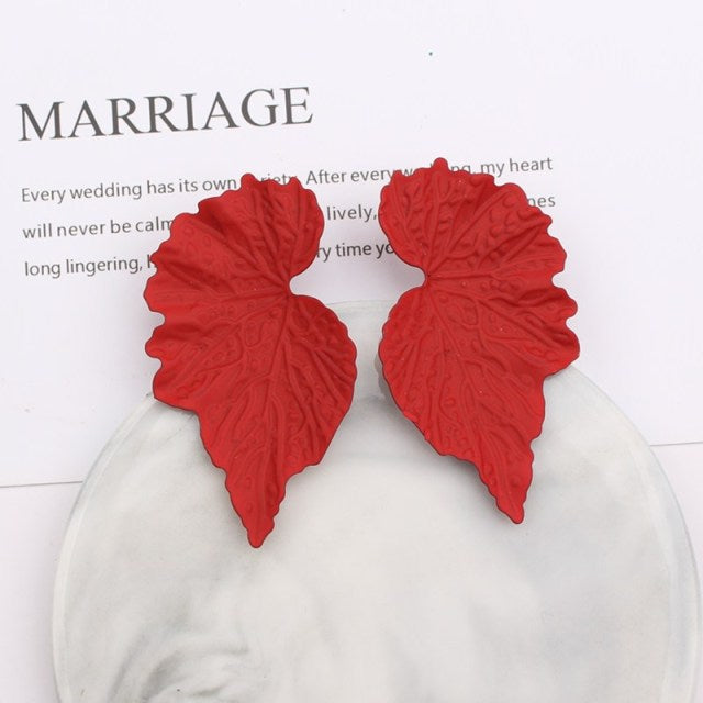 TEEK - Various Native Leaf Earrings JEWELRY theteekdotcom red  