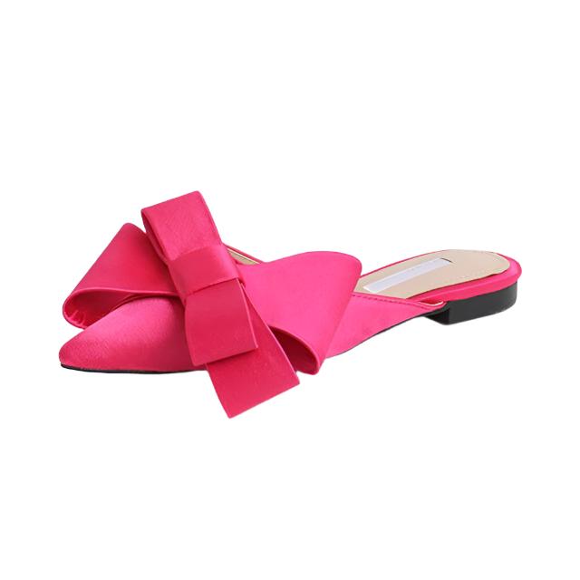 TEEK - Point Ribbon Flats SHOES theteekdotcom Rose Red 5