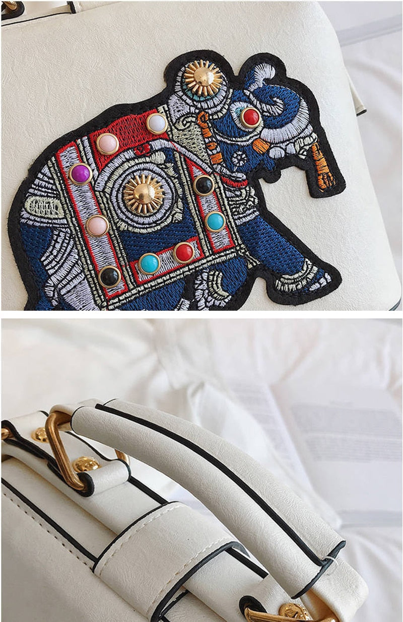TEEK - Embroidered Elephant Bag BAG theteekdotcom   