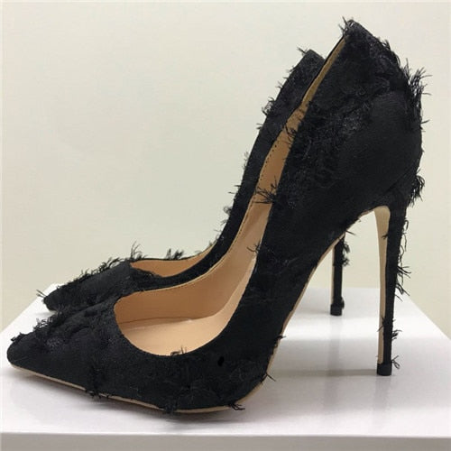 TEEK - Ruffle My Steppers Pumps | Various Colors/Heights SHOES theteekdotcom black-3.15in 10.5 