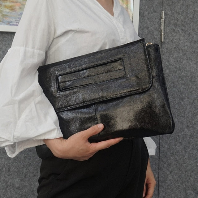 TEEK - Wristband Envelope Clutch Bag BAG theteekdotcom Bright black  