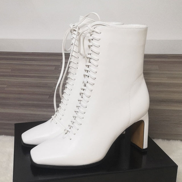 TEEK - Over The Ankle Stepper Boot SHOES theteekdotcom White 8.5 