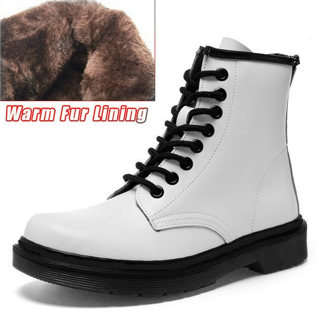 TEEK - English woMan Boots SHOES theteekdotcom 8 hole white 2 fur 10 