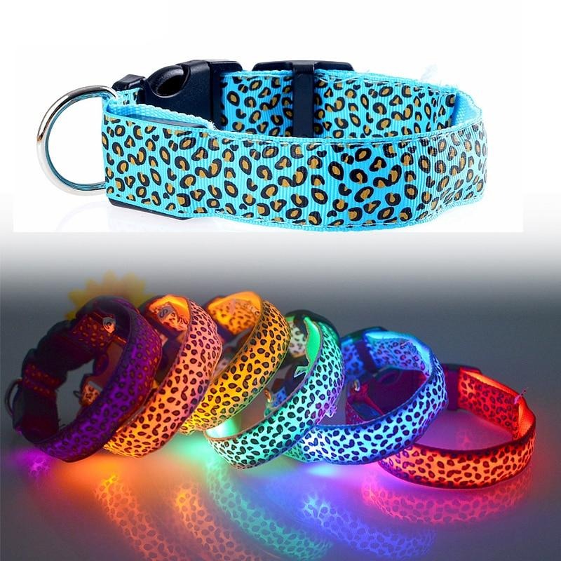 TEEK - Light Up Leopard LED Dog Collar PET SUPPLIES theteekdotcom   