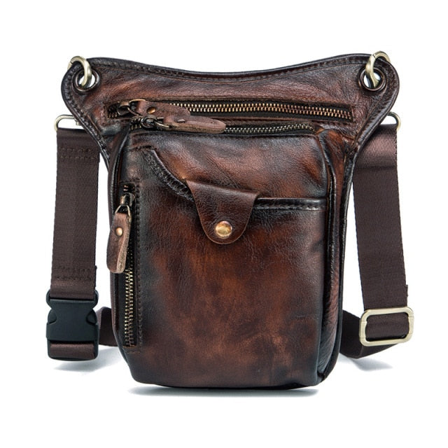 TEEK - Genuine Leather Mens Leg Bag | Variety Colors BAG theteekdotcom wine 2  
