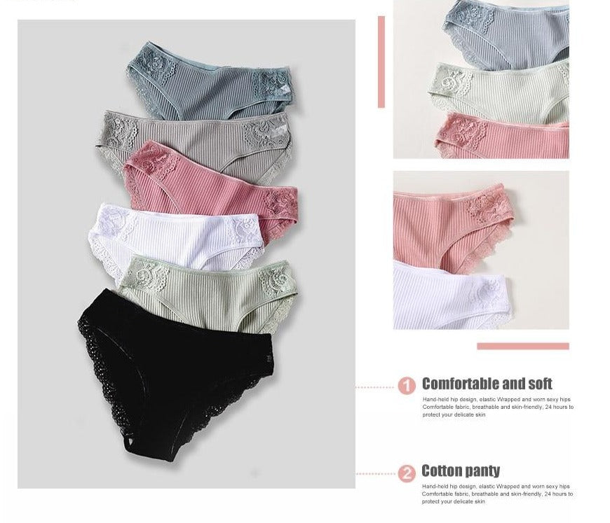 3pcs/Lot Girls Panties Lace Girl Underwear Children Cotton