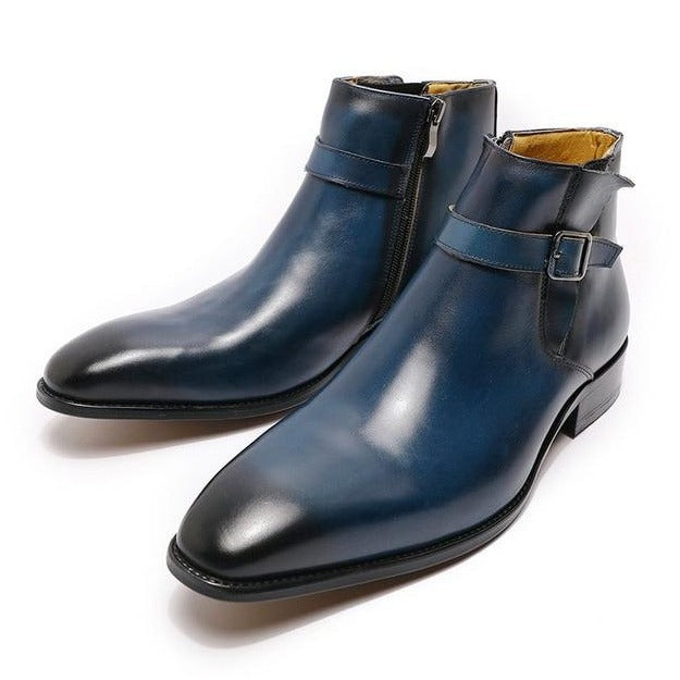 TEEK - Zip Buckle Boots SHOES theteekdotcom Blue US 11.5 (29cm/Label 11) 