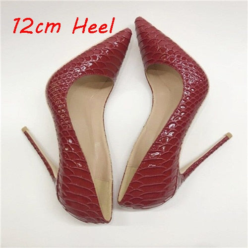 TEEK - Red Scale Heels | Various Heights/Flat SHOES theteekdotcom 4.72in 8 
