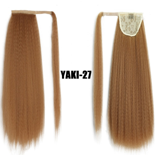 TEEK - 24in Kinky Straight Long Ponytail Hair Extension HAIR theteekdotcom YAKI-27 24inches 