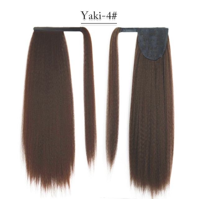 TEEK - 24in Kinky Straight Long Ponytail Hair Extension HAIR theteekdotcom YAKI-4 24inches 