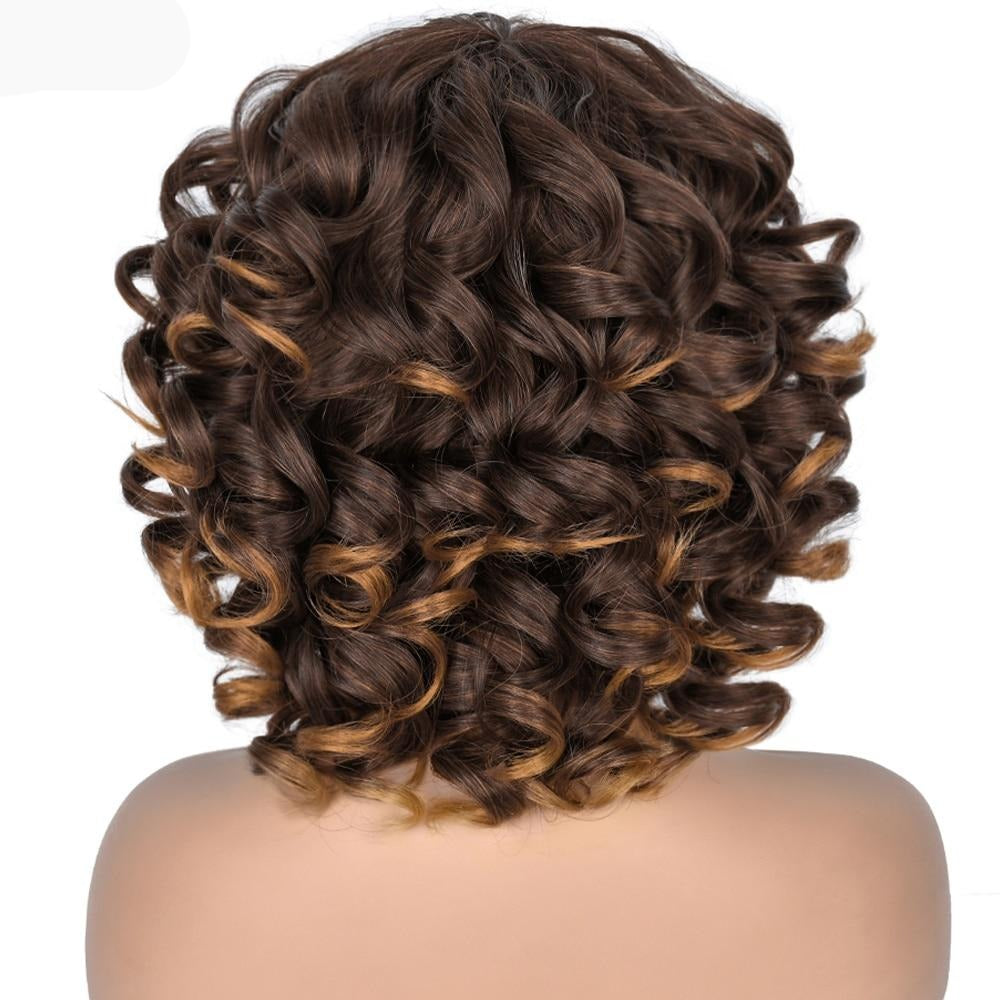 TEEK - Cute Kinky Curl Short Wig With Bangs | Synthetic Glueless Variety HAIR theteekdotcom   