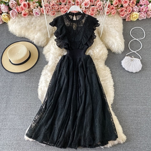 TEEK - Sweet Neck Dress DRESS theteekdotcom Black One Size 