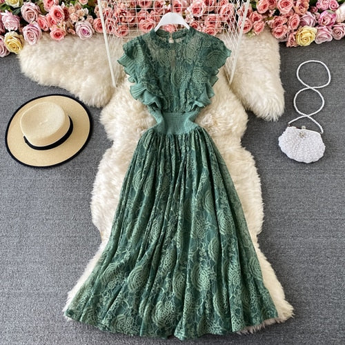TEEK - Sweet Neck Dress DRESS theteekdotcom Green One Size 