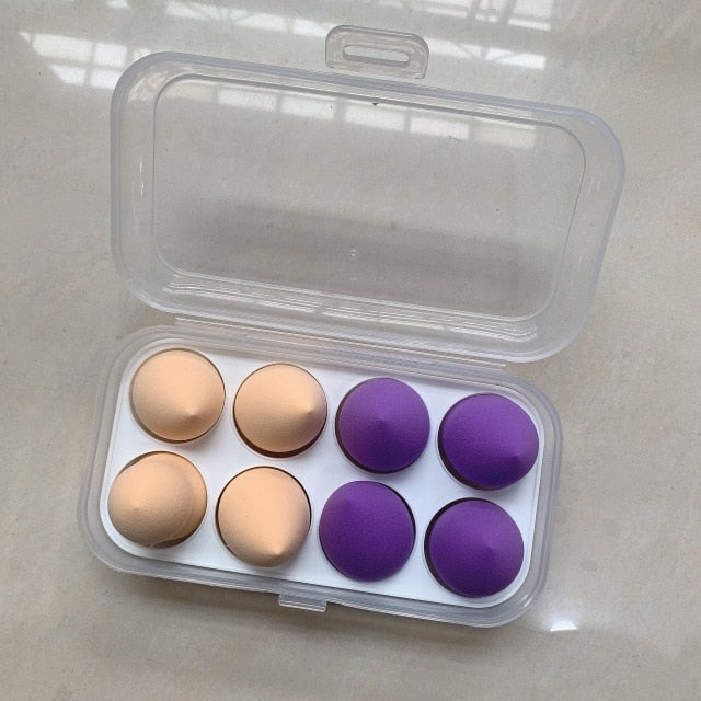TEEK - 1/4/8pcs Egg Makeup Puff Sets MAKEUP theteekdotcom 8 ROYAL  