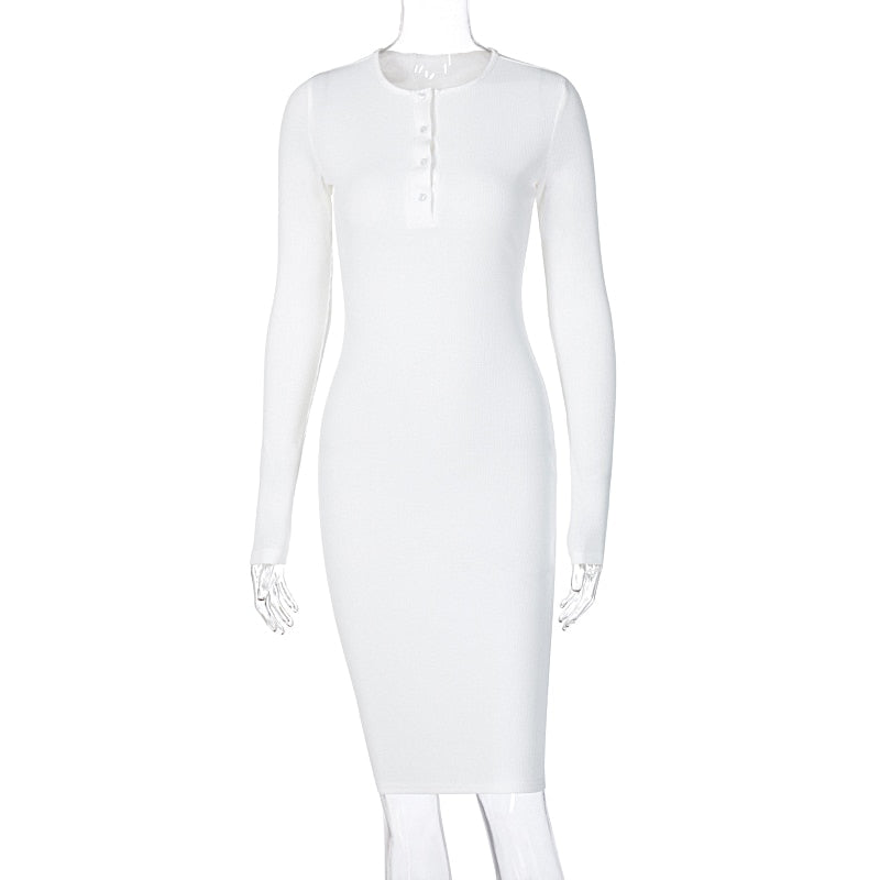 TEEK - Ribbed Long Sleeve Dress DRESS theteekdotcom   