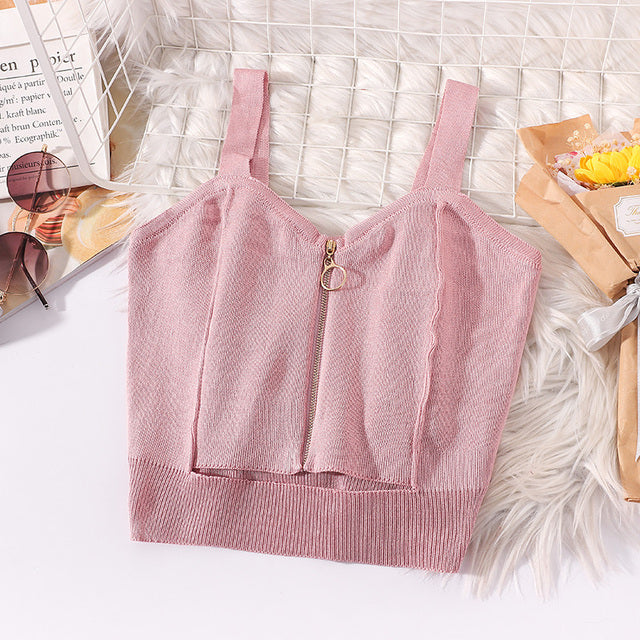 TEEK - Diary Crop Sweater Tank TOPS theteekdotcom style 3 pink One Size 