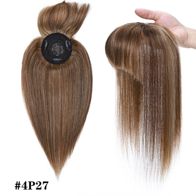 TEEK - Straight Human Hair Topper HAIR theteekdotcom 4P27, 10x10, free, 120% 12 inches 