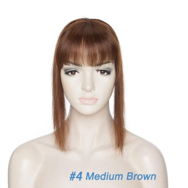 TEEK - Straight Human Hair Topper HAIR theteekdotcom 4#, 10x10, free, 120% 10 inches 