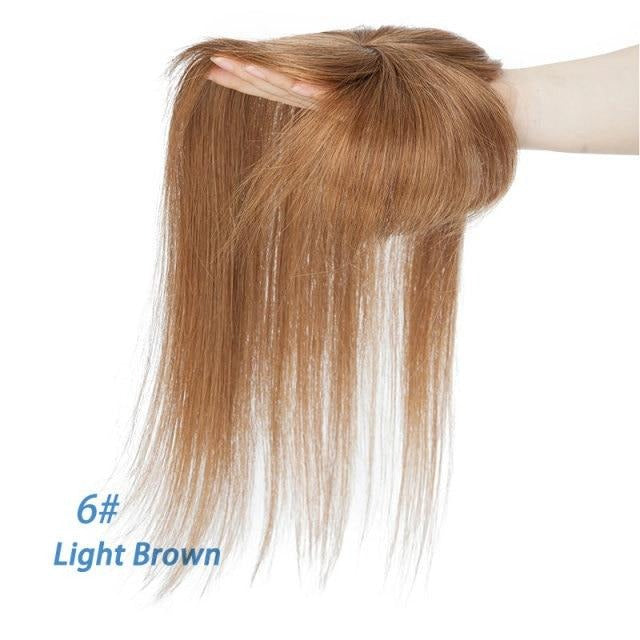 TEEK - Straight Human Hair Topper HAIR theteekdotcom 6#, 10x10, free, 120% 12 inches 