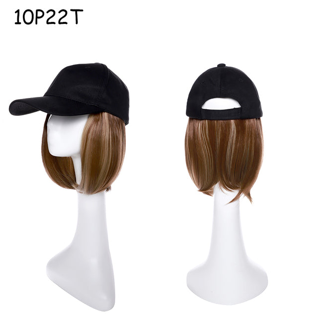 TEEK - Detachable Straight Bob Baseball Cap Wig HAIR theteekdotcom 10P22T 6inches 