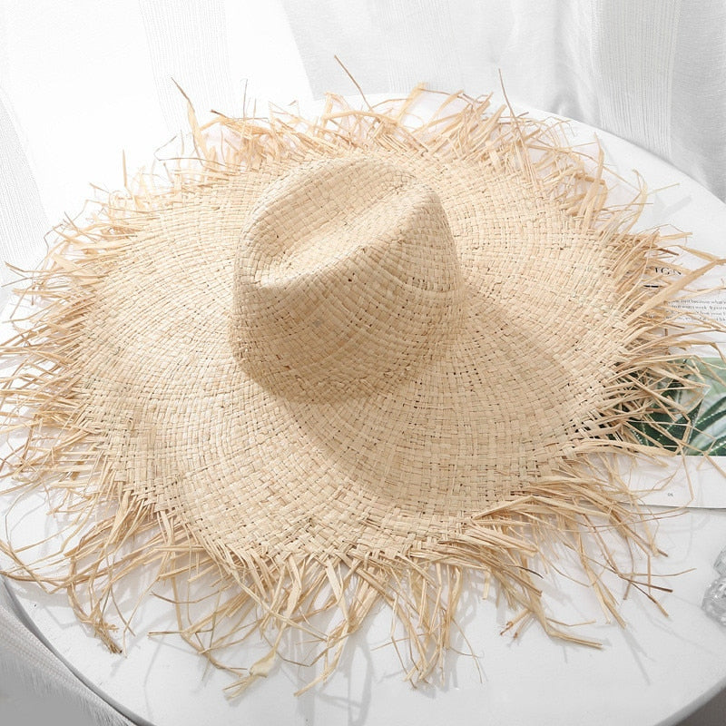 TEEK - Various 100% Natural Large Straw Hats HAT theteekdotcom   