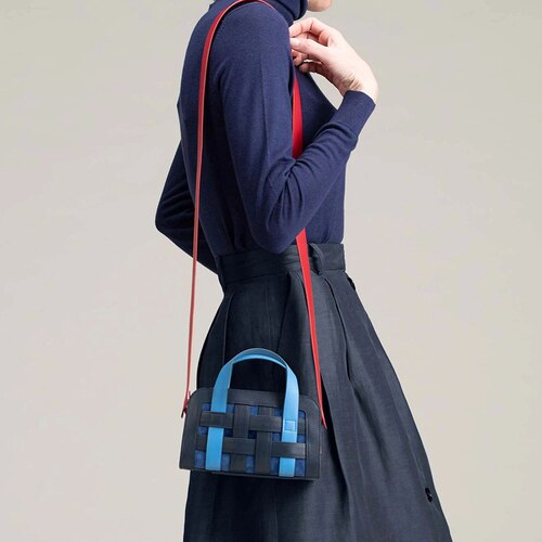 TEEK - Flap Weave Vintage Bag BAG theteekdotcom blue  
