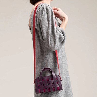 TEEK - Flap Weave Vintage Bag BAG theteekdotcom purple  