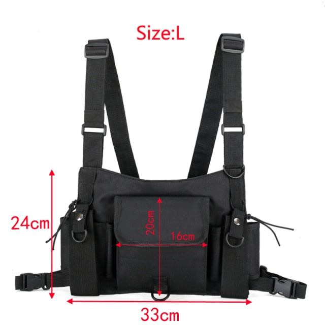 TEEK - Functional Tactical Chest Bag | Various Styles BAG theteekdotcom Large (Black)  